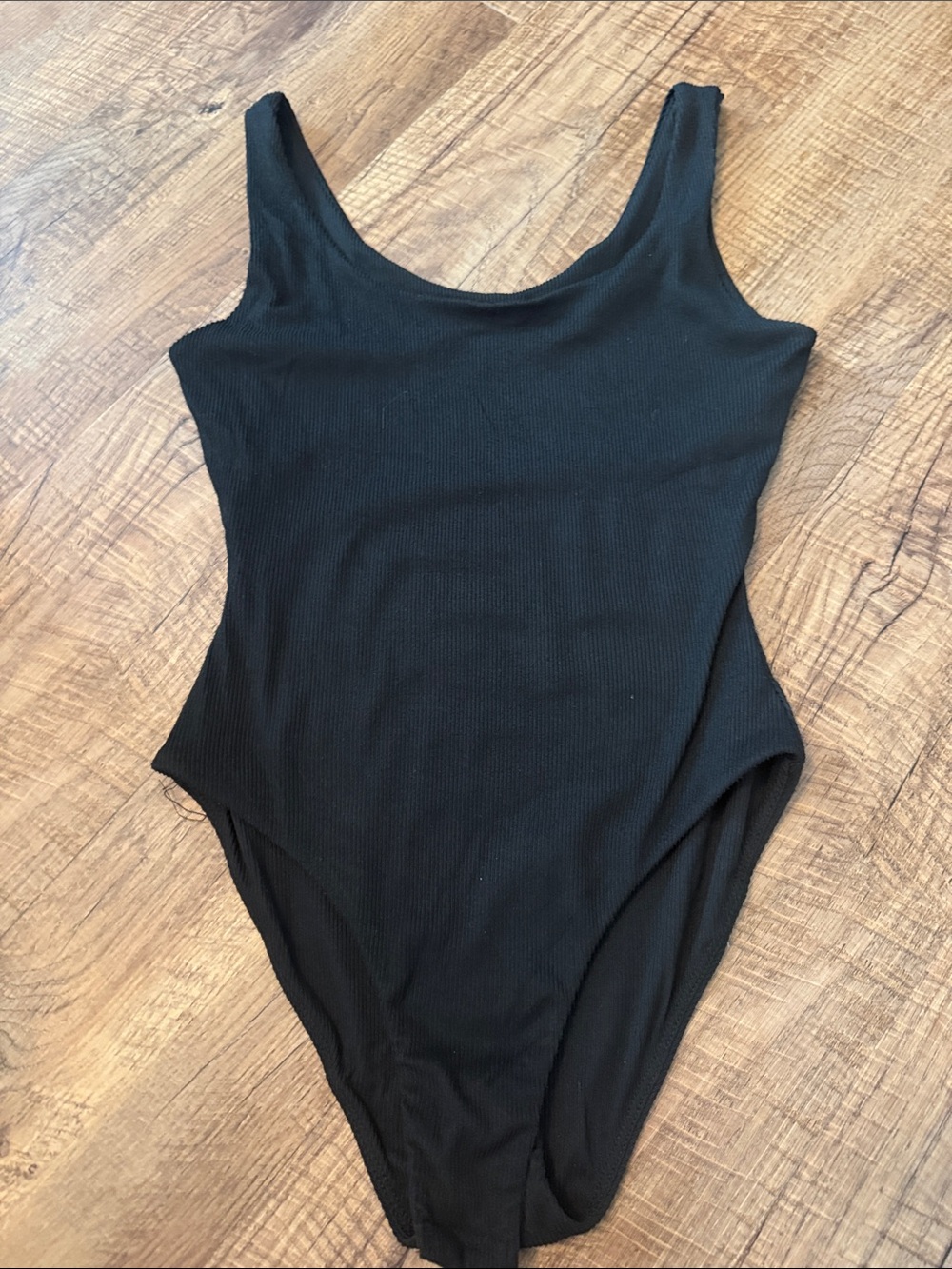 Black Ribbed woman’s body suit
